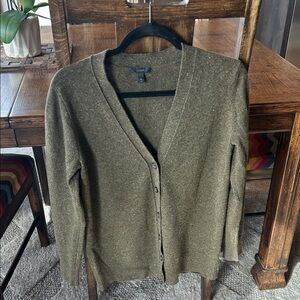 Jcrew M Forest Green Dongel 100% merino wool Women's Cardigan